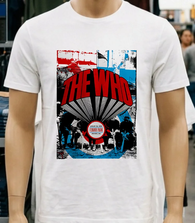 The Who Boston Ma 2025 Merch Shirt - white-t-shirt The Who Boston Ma 2025 Merch Shirt White T Shirt 2