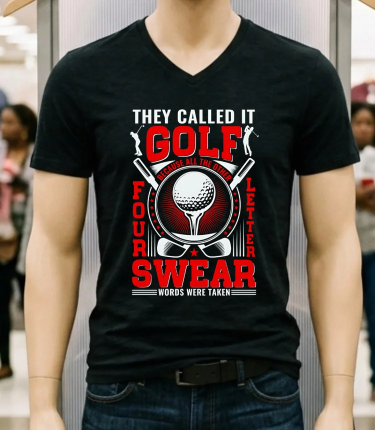 They Call It Golf Because All The Other Four Letter Words Were Taken Shirt - balck-shirt They Call It Golf Because All The Other Four Letter Words Were Taken Shirt Balck Shirt 1