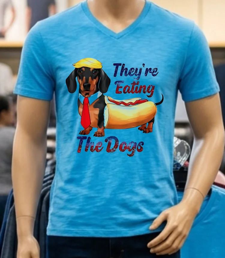 They Re Eating The Dogs Maga Shirt - blue-shirt Theyre Eating The Dogs Maga Shirt Blue Shirt