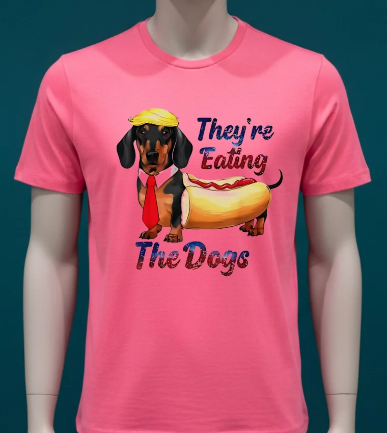 They Re Eating The Dogs Maga Shirt - pink-t-shirt Theyre Eating The Dogs Maga Shirt Pink T Shirt