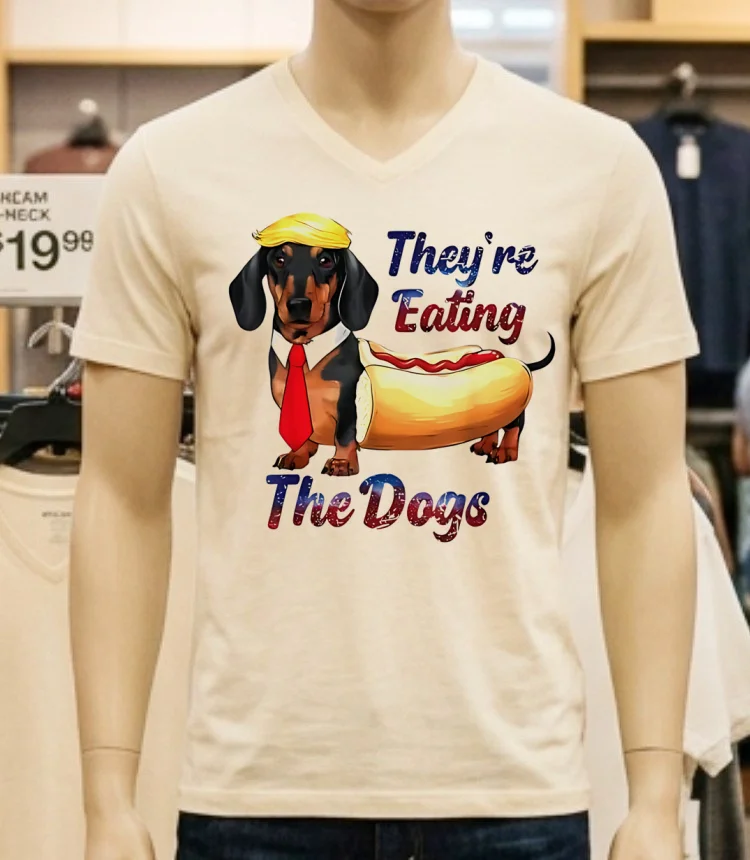They Re Eating The Dogs Maga Shirt - white-t-shirt Theyre Eating The Dogs Maga Shirt White T Shirt 1