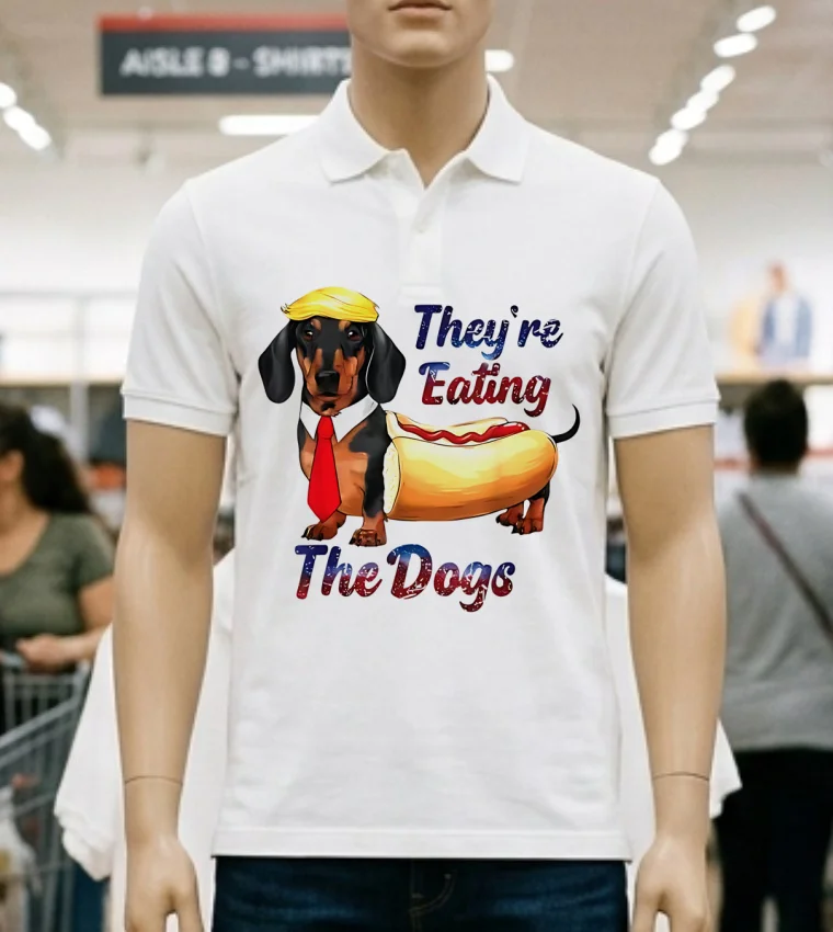 They Re Eating The Dogs Maga Shirt - white-t-shirt Theyre Eating The Dogs Maga Shirt White T Shirt
