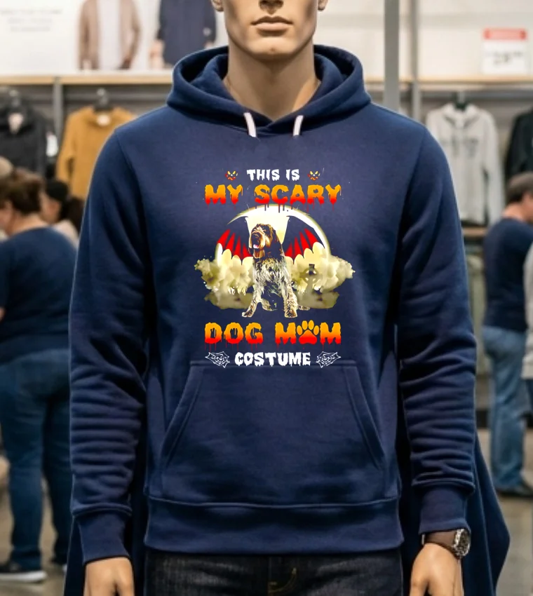 This Is My Scary Dog Mom Costume Halloween Shirt - navy-shirt This Is My Scary Dog Mom Costume Halloween Shirt Navy Shirt