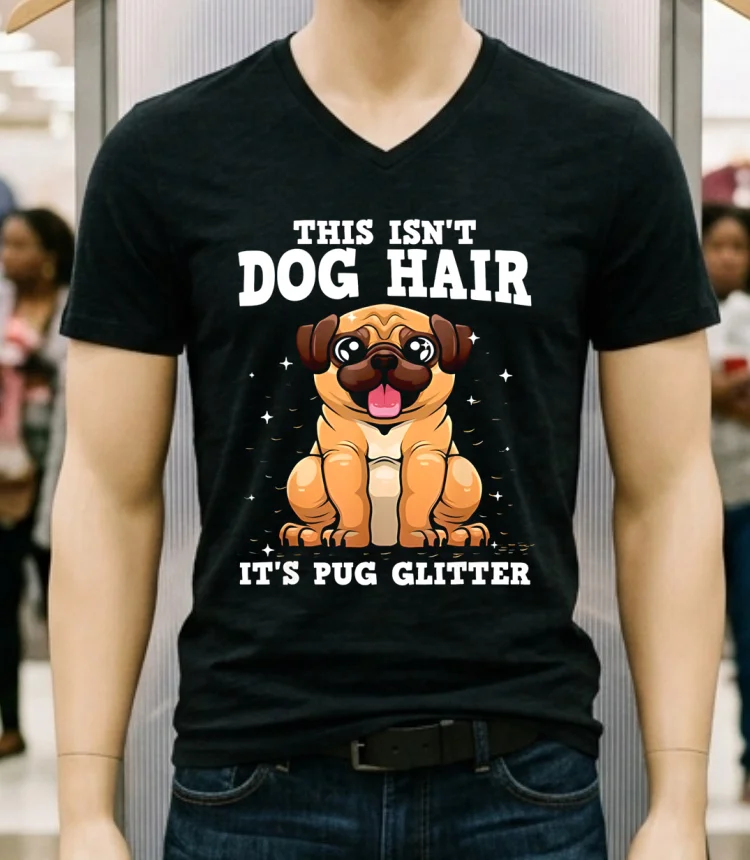 This Isn T Dog Hair It S Pug Glitter Shirt - balck-shirt This Isnt Dog Hair Its Pug Glitter Shirt Balck Shirt 1