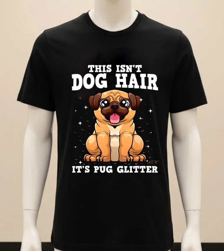 This Isn T Dog Hair It S Pug Glitter Shirt - balck-shirt This Isnt Dog Hair Its Pug Glitter Shirt Balck Shirt