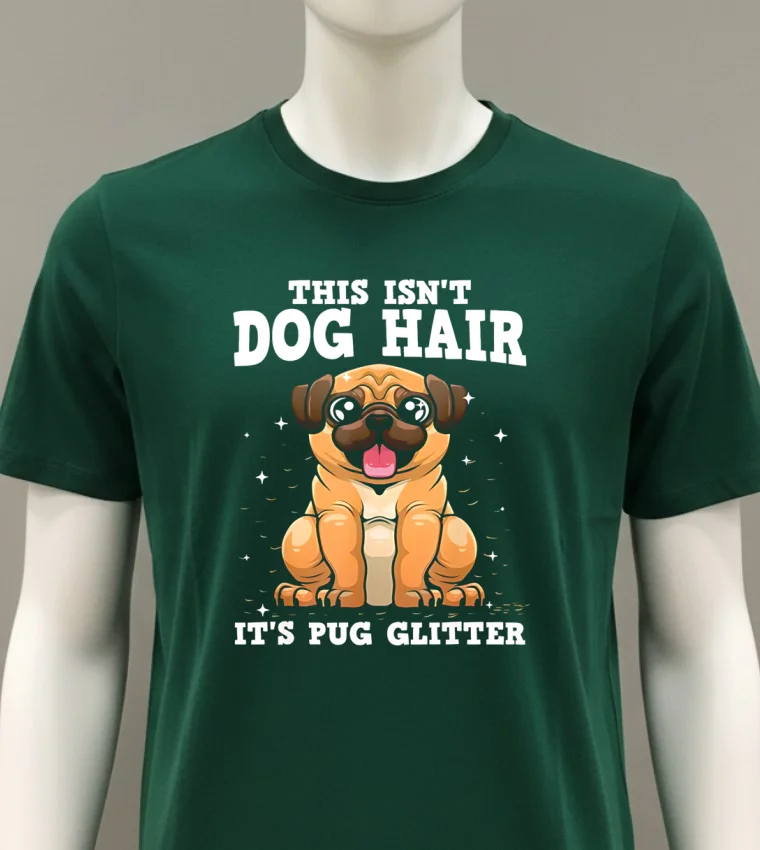 This Isn T Dog Hair It S Pug Glitter Shirt - green-shirt This Isnt Dog Hair Its Pug Glitter Shirt Green Shirt