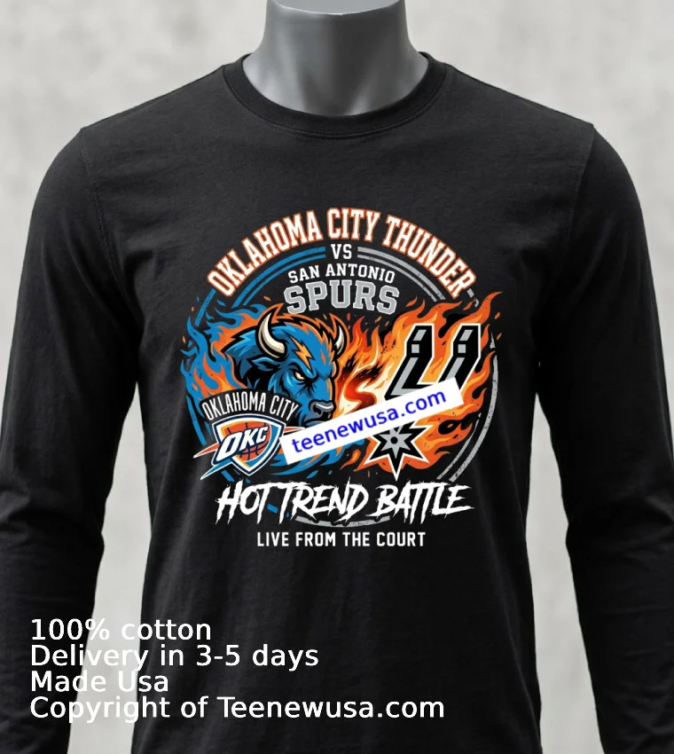 Thunder Vs. Spurs Limited Edition Sports T Shirt - balck-shirt Thunder Vs Spurs Limited Edition Sports T Shirt Balck Shirt