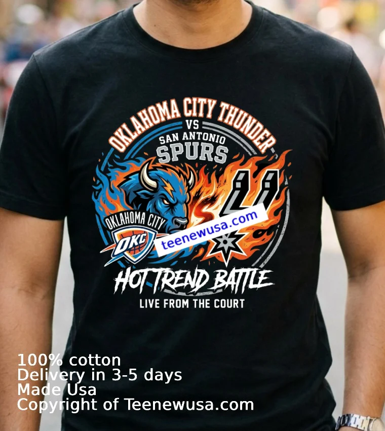 Thunder Vs Spurs Limited Edition Sports T Shirt Navy Shirt 2