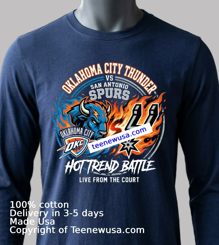 Thunder Vs Spurs Limited Edition Sports T Shirt Navy Shirt