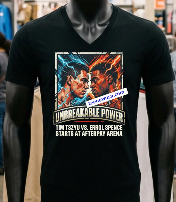 Tim Tszyu Vs Errol Spence Will Both Kick Off At The Afterpay Arena T Shirt - balck-shirt Tim Tszyu Vs Errol Spence Will Both Kick Off At The Afterpay Arena T Shirt Balck Shirt