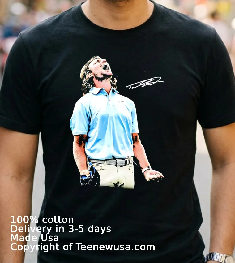 Tommy Fleetwood Pgatour Championship Signature Shirt Navy Shirt 2