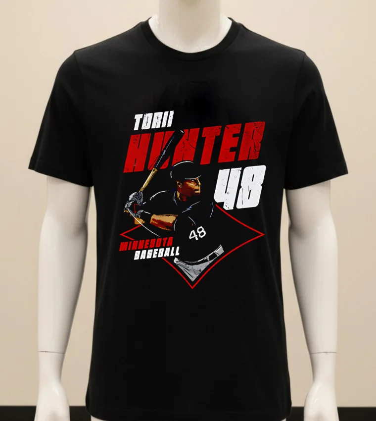 Torii Hunter Minnesota Diamond 48 Shirt Balck Shirt