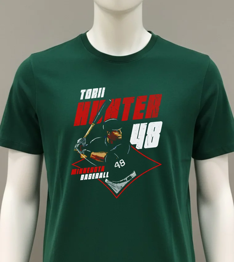 Torii Hunter Minnesota Diamond #48 Shirt - green-shirt Torii Hunter Minnesota Diamond 48 Shirt Green Shirt