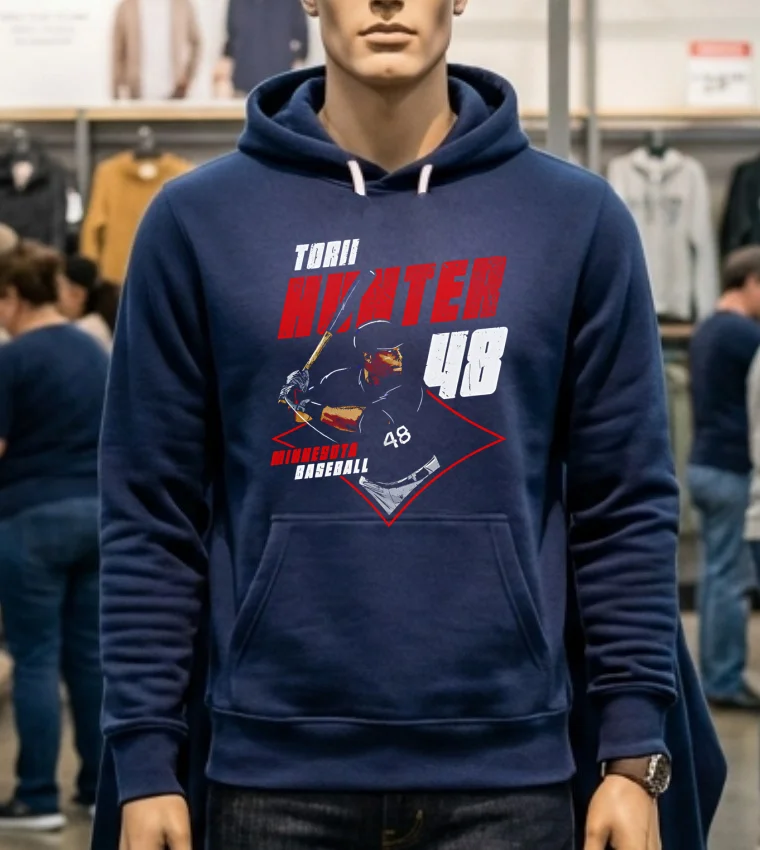 Torii Hunter Minnesota Diamond #48 Shirt - navy-shirt Torii Hunter Minnesota Diamond 48 Shirt Navy Shirt