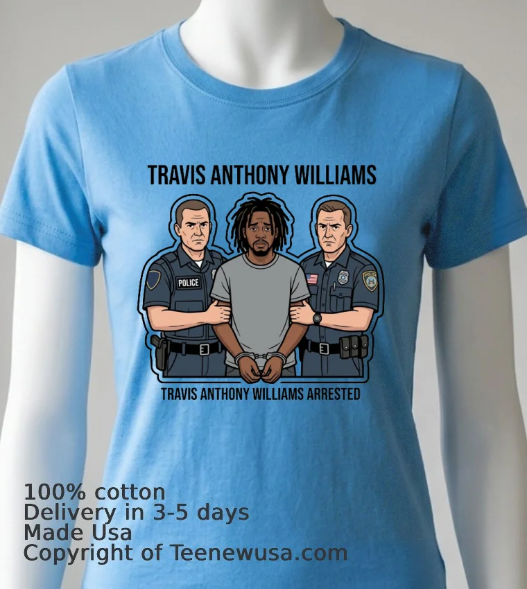 Travis Anthony Williams Arrested By Police T Shirt Blue Shirt