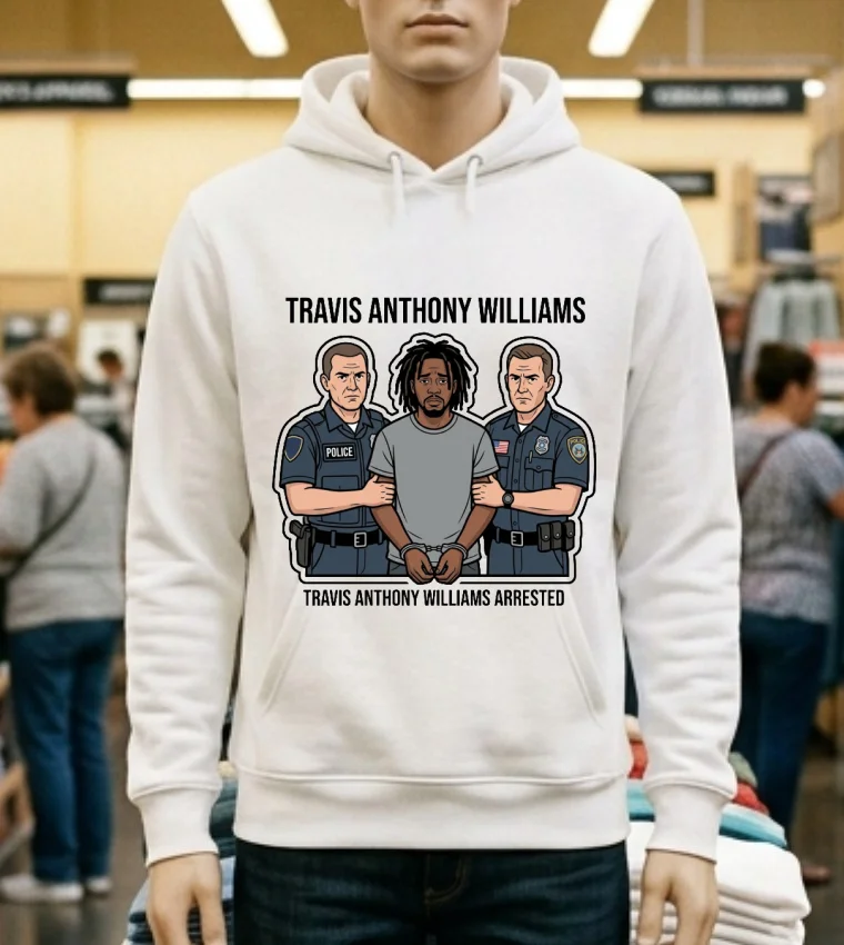 Travis Anthony Williams Arrested By Police T Shirt - white-t-shirt Travis Anthony Williams Arrested By Police T Shirt White T Shirt 2