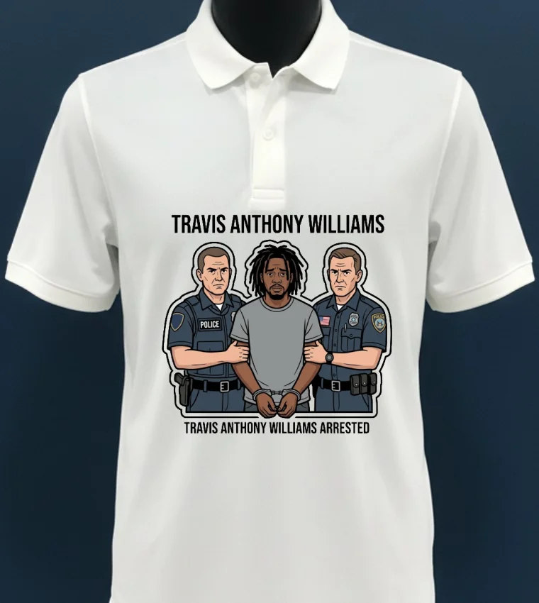Travis Anthony Williams Arrested By Police T Shirt - white-t-shirt Travis Anthony Williams Arrested By Police T Shirt White T Shirt 4