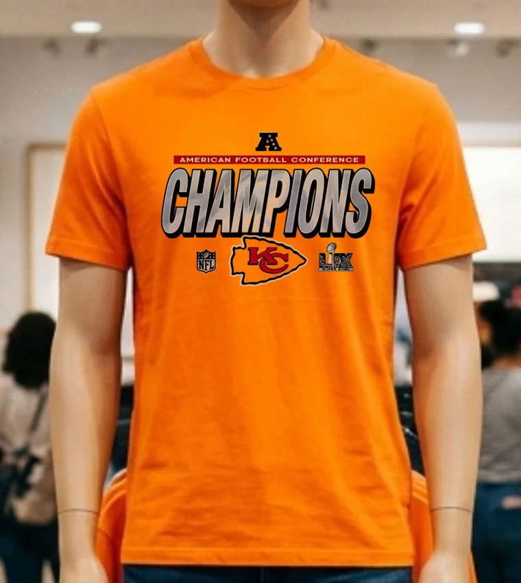 Travis Wear Kansas City Chiefs American Football Conference Champions Shirt - orange-shirt Travis Wear Kansas City Chiefs American Football Conference Champions Shirt Orange Shirt