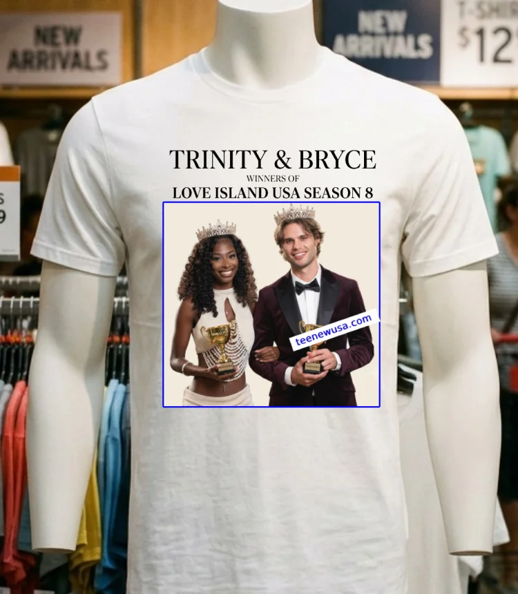 Trinity And Bryce Have Been Crowned The Winners Of ‘Love Island Usa’ Season 8 T Shirt - white-t-shirt Trinity And Bryce Have Been Crowned The Winners Of Love Island Usa Season 8 T Shirt White T Shirt 3