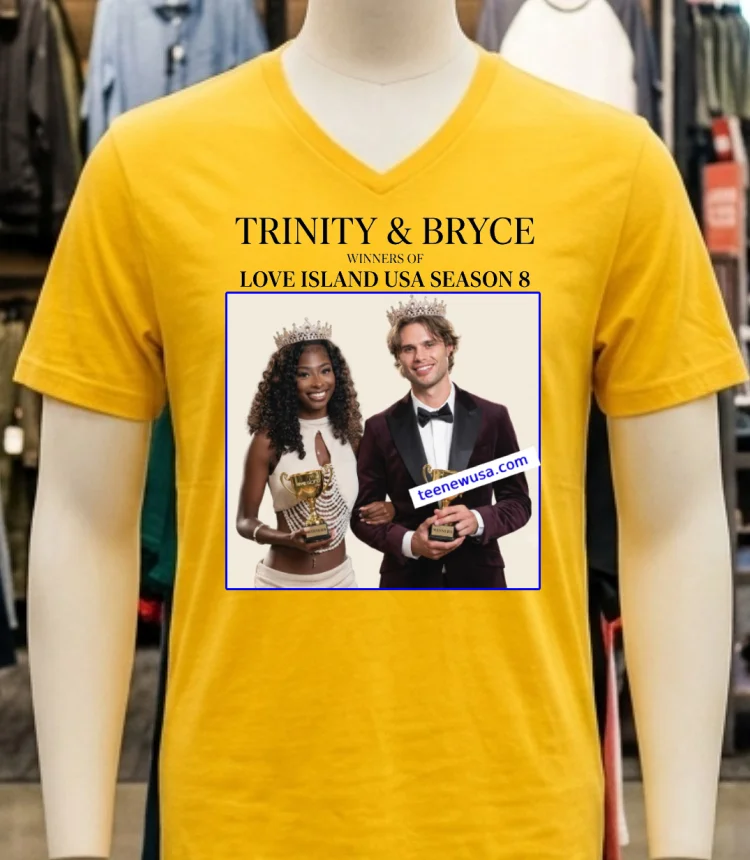 Trinity And Bryce Have Been Crowned The Winners Of ‘Love Island Usa’ Season 8 T Shirt - yellow-t-shirt Trinity And Bryce Have Been Crowned The Winners Of Love Island Usa Season 8 T Shirt Yellow T Shirt