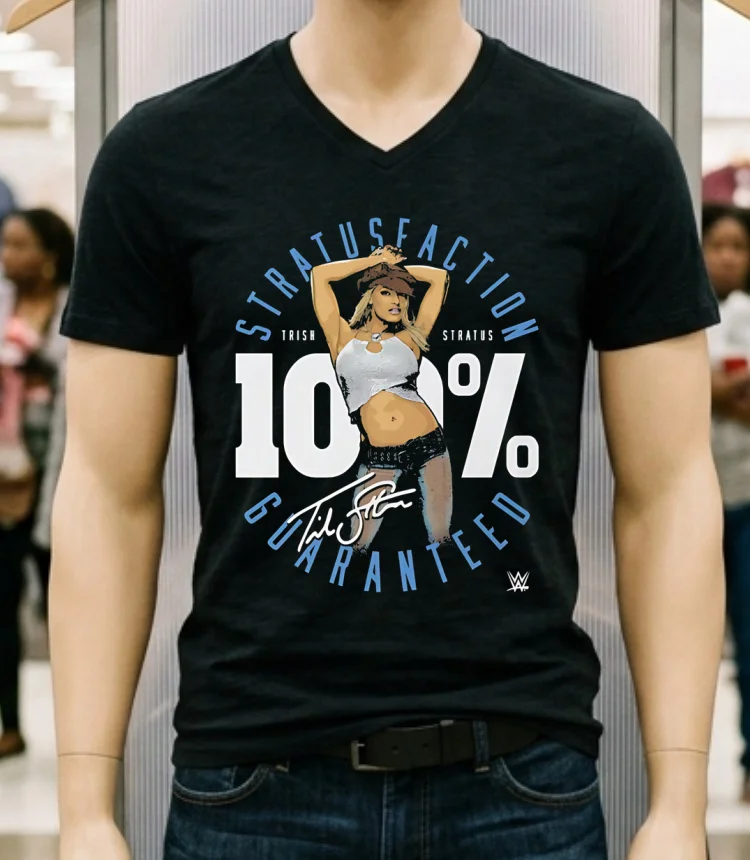 Trish Stratus 100 Percent Stratusfaction Wwe Signature Shirt - balck-shirt Trish Stratus 100 Percent Stratusfaction Wwe Signature Shirt Balck Shirt 1