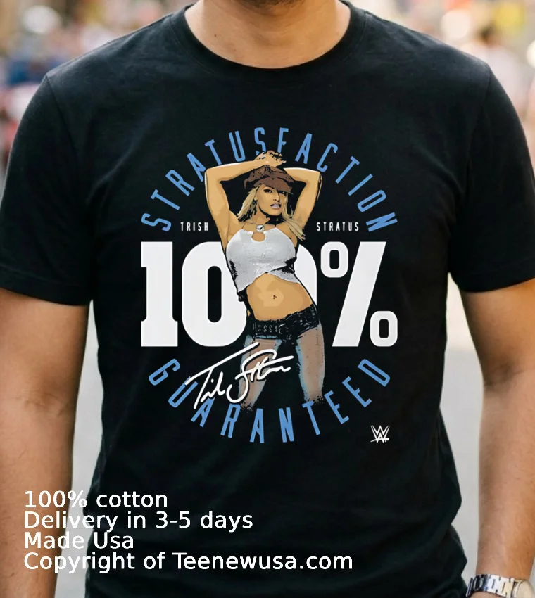 Trish Stratus 100 Percent Stratusfaction Wwe Signature Shirt - navy-shirt 2 Trish Stratus 100 Percent Stratusfaction Wwe Signature Shirt Navy Shirt 2