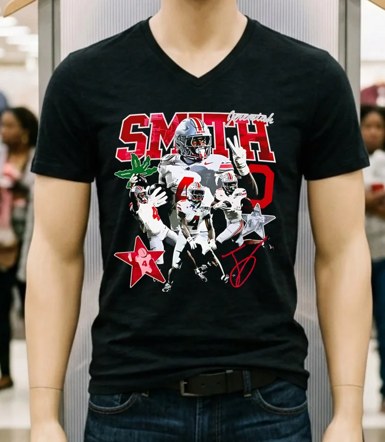 Troy Smith Ohio State Buckeyes Graphic Signature Shirt Balck Shirt 1