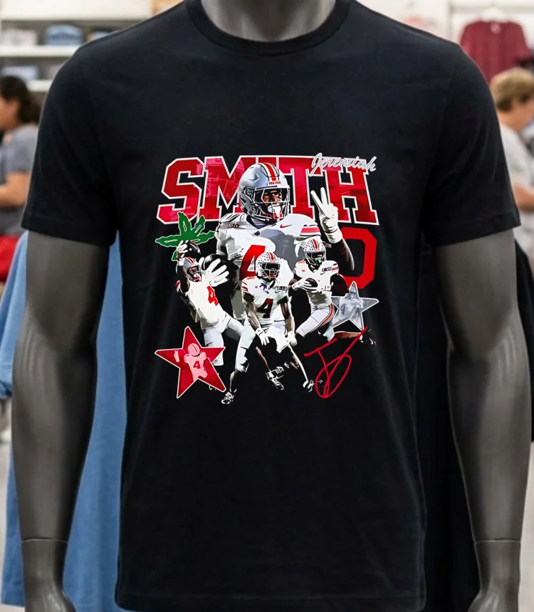 Troy Smith Ohio State Buckeyes Graphic Signature Shirt - balck-shirt Troy Smith Ohio State Buckeyes Graphic Signature Shirt Balck Shirt 2
