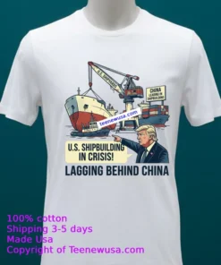 Trump Says U.s. Shipbuilding Is In Crisis As It Lags Far Behind China T Shirt