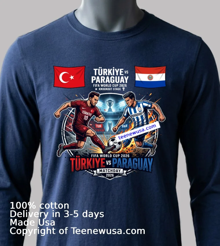 Turkey Vs Paraguay World Cup 2026 T Shirt Navy Shirt