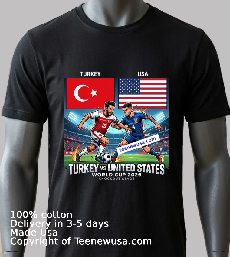 Turkey Vs United States World Cup 2026 T Shirt - balck-shirt 2 Turkey Vs United States World Cup 2026 T Shirt Balck Shirt 2