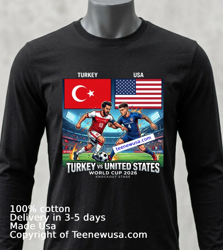 Turkey Vs United States World Cup 2026 T Shirt - balck-shirt Turkey Vs United States World Cup 2026 T Shirt Balck Shirt