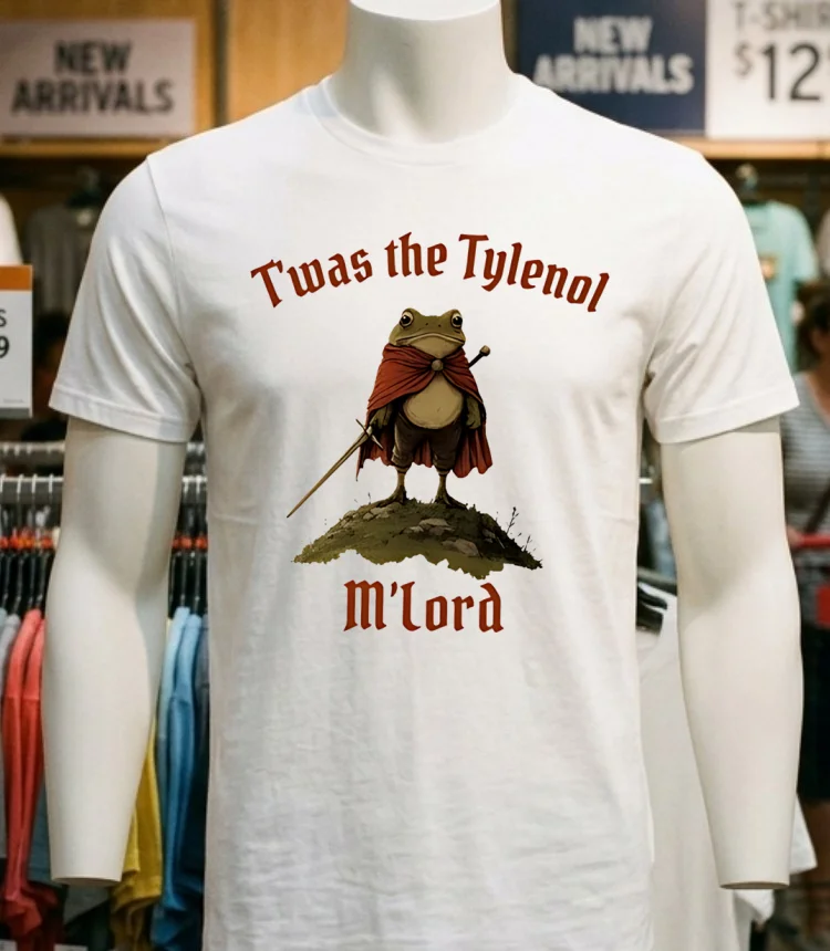 Twas The Tylenol Mlord Shirt - white-t-shirt Twas The Tylenol Mlord Shirt White T Shirt 1