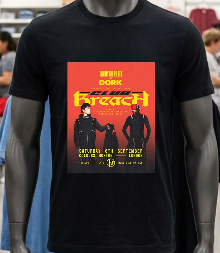 Twenty One Pilots And Dork A Very Special Event Club Breach Shirt - balck-shirt Twenty One Pilots And Dork A Very Special Event Club Breach Shirt Balck Shirt 2