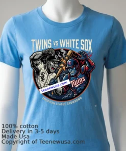 Twins Vs White Sox Fan Sports T Shirt Blue Shirt