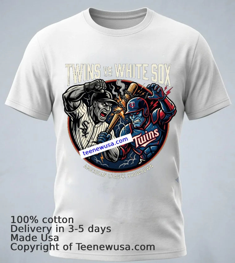 Twins Vs White Sox Fan Sports T Shirt - white-t-shirt 1 Twins Vs White Sox Fan Sports T Shirt White T Shirt 1