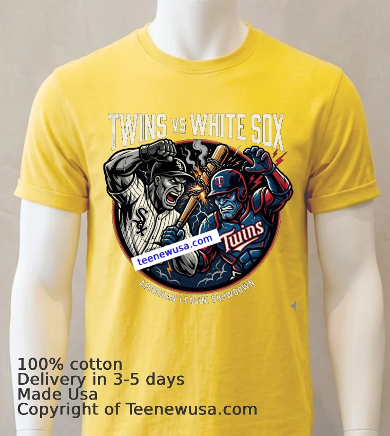 Twins Vs White Sox Fan Sports T Shirt Yellow T Shirt