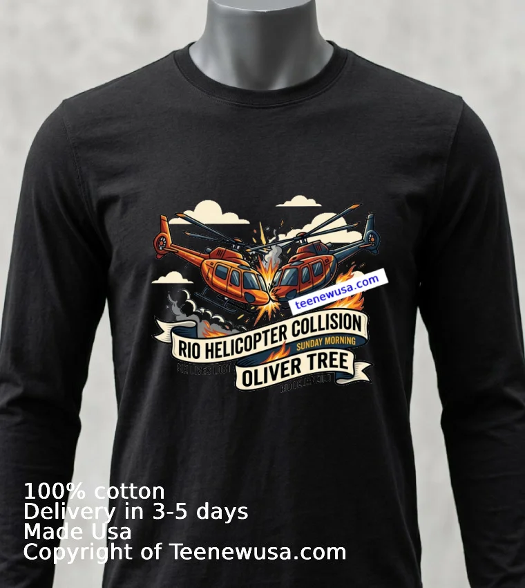 Two Helicopters Collided In The Skies Over Rio De Janeiro T Shirt - balck-shirt Two Helicopters Collided In The Skies Over Rio De Janeiro T Shirt Balck Shirt