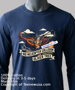 Two Helicopters Collided In The Skies Over Rio De Janeiro T Shirt Navy Shirt