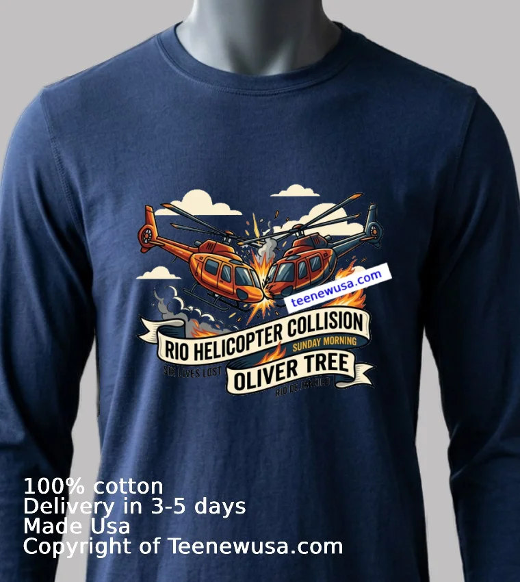 Two Helicopters Collided In The Skies Over Rio De Janeiro T Shirt - navy-shirt Two Helicopters Collided In The Skies Over Rio De Janeiro T Shirt Navy Shirt