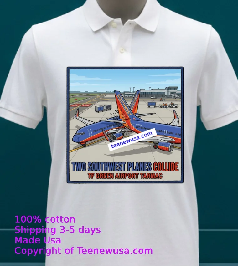 Two Southwest Planes Collide On Tf Green Airport Tarmac T Shirt White T Shirt 23