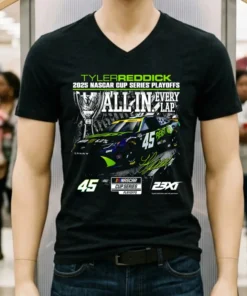 Tyler Reddick Checkered Flag Sports 2025 Nascar Cup Series Playoffs All In Every Lap Shirt