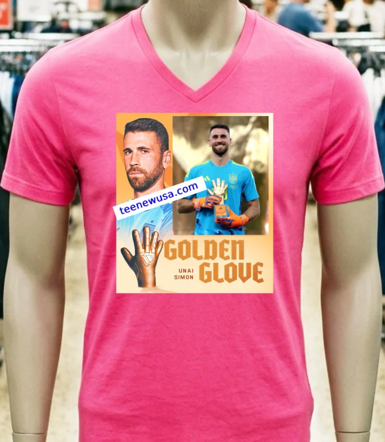 Unai Simon Wins The Golden Glove World Cup 2026 T Shirt T Shirt - pink-t-shirt Unai Simon Wins The Golden Glove World Cup 2026 T Shirt T Shirt Pink T Shirt