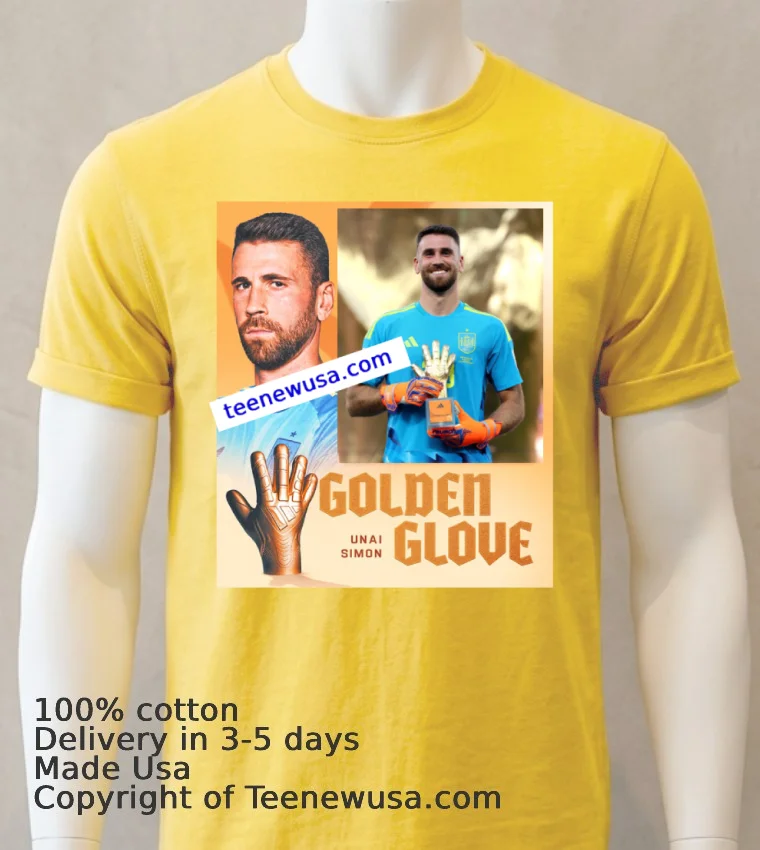 Unai Simon Wins The Golden Glove World Cup 2026 T Shirt T Shirt - yellow-t-shirt Unai Simon Wins The Golden Glove World Cup 2026 T Shirt T Shirt Yellow T Shirt