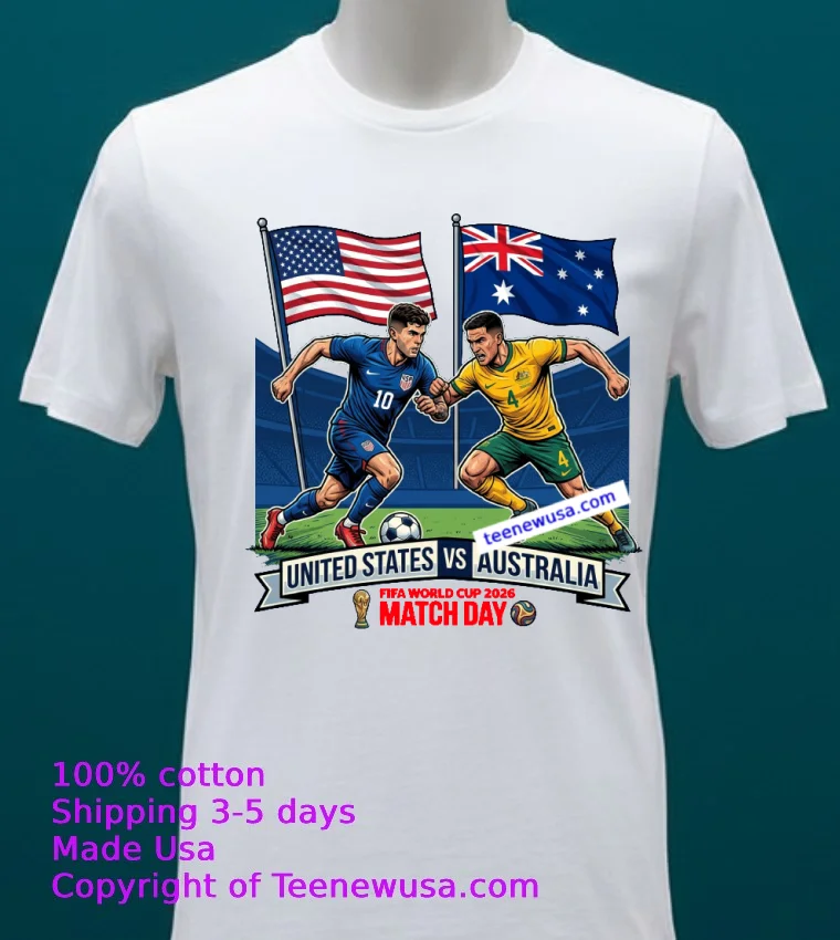 United States Vs Australia World Cup 2026 T Shirt White T Shirt 20