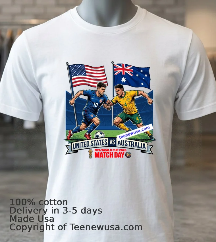 United States Vs Australia World Cup 2026 T Shirt White T Shirt 3