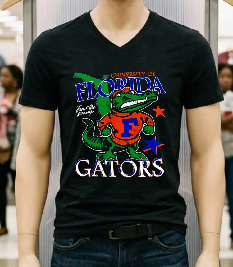 University Of Florida Gators Fear The Swamp Graphic Shirt - balck-shirt University Of Florida Gators Fear The Swamp Graphic Shirt Balck Shirt 1