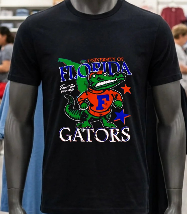 University Of Florida Gators Fear The Swamp Graphic Shirt - balck-shirt University Of Florida Gators Fear The Swamp Graphic Shirt Balck Shirt 2
