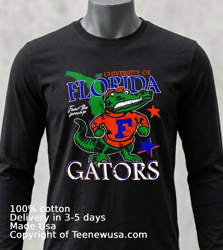 University Of Florida Gators Fear The Swamp Graphic Shirt Balck Shirt