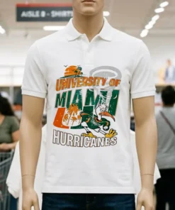 University Of Miami Hurricanes Graphic Vintage Shirt White T Shirt